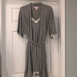 Nursing nightgown and robe